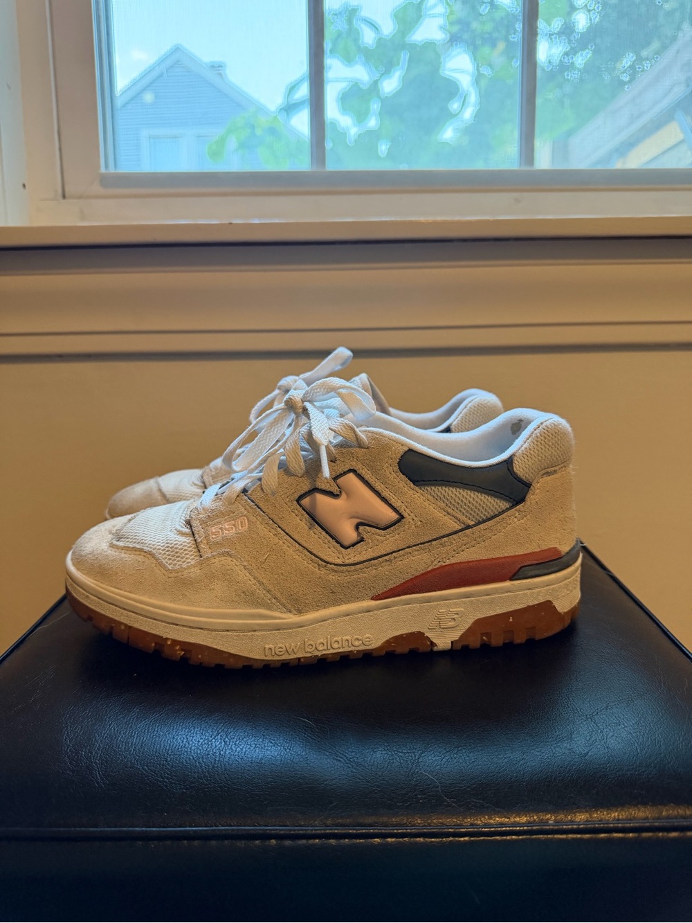 New Balance Cream, Pink & Navy 550 - Picture 3 of 4